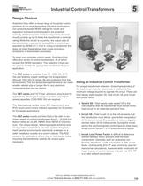 Industrial Control Transformers