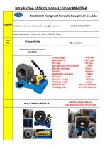 KM-92S-A manual hose crimping machine KM Hydraulic