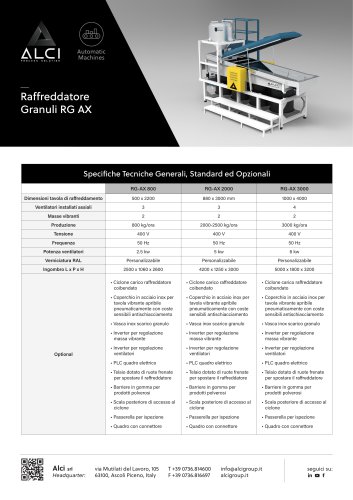 Raffreddatore Granuli RG AXIAL