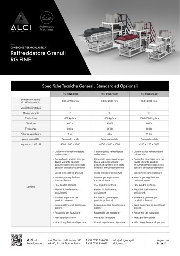 Raffreddatore Granuli RG FINE