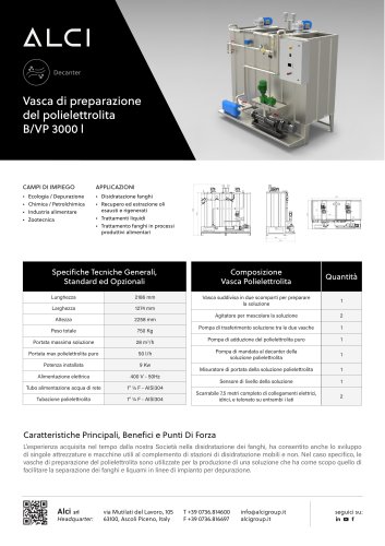 Vasca Preparazione Polielettrolita