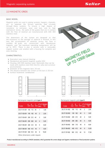MAGNETIC SEPARATING SYSTEMS: RECTANGULAR GRIDS