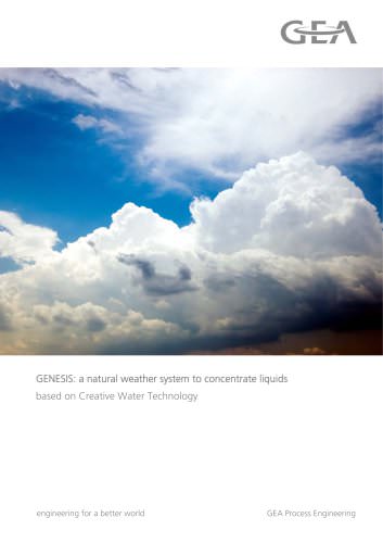 GENESIS: a natural weather system to concentrate liquids based on Creative Water Technology