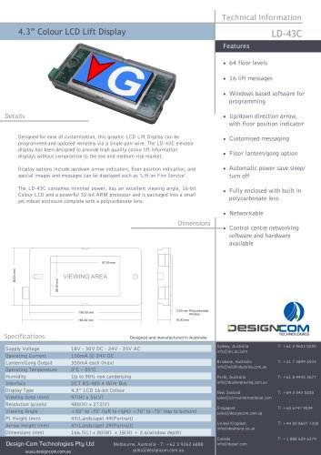 LD-43C LCD Colour Display 4.3"