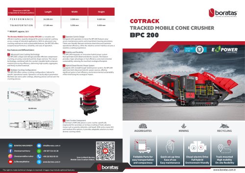 Boratas Tracked Mobile Cone Crusher - BPC200