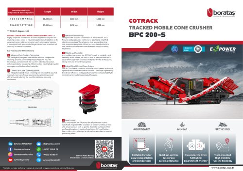 Boratas Tracked Mobile Cone Crusher with Screen - BPC200-S