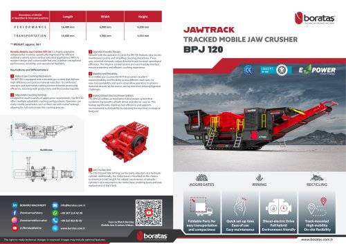 Boratas Tracked Mobile Jaw Crusher - BPJ120