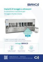 BRIO Ultrasonics. Lavaggio a ultrasuoni di precisione. Macchine multistadio
