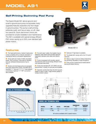 Self-Priming Swimming Pool Pump