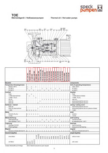 Thermal oil/Hot water Pumps