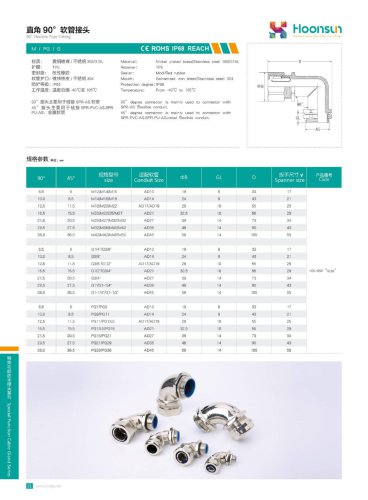 90° Flexible pipe fitting