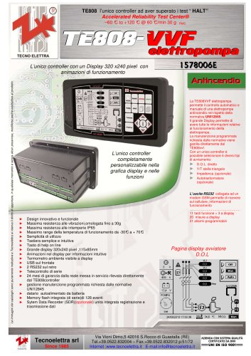 TECNOELETTRA CONTROLLER ANTINCENDIO UNI12845 2011