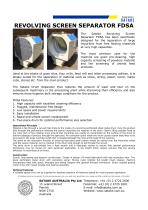 REVOLVING SCREEN SEPARATOR FDSA
