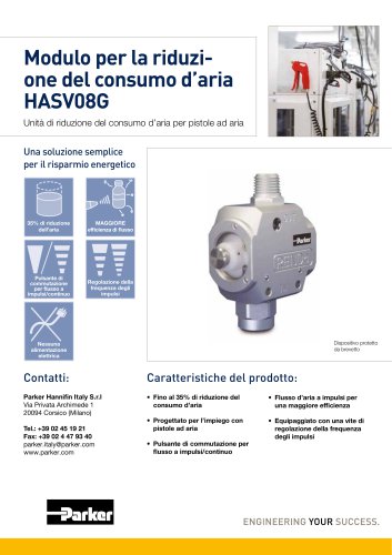 Modulo per la riduzione del consumo d'aria HASV08G