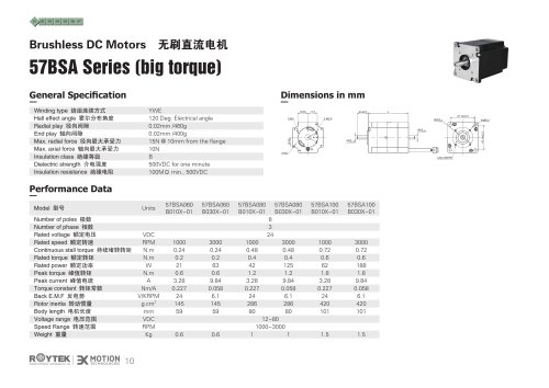 Brushless Motor/Three-phase/57BSA Series