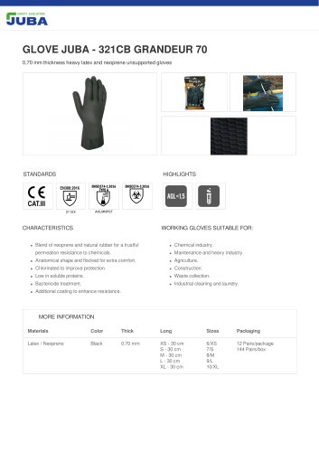 GLOVE JUBA - 321CB GRANDEUR 70