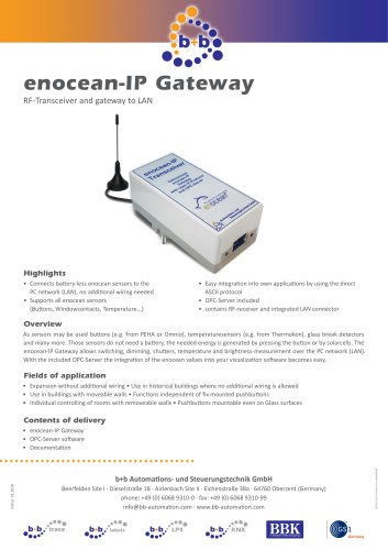 enocean IP Gateway, bidirectional (clip box)