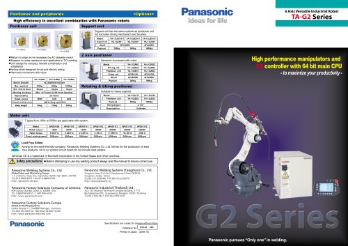 CO2/MAG Welding Robot Systems / TA-G2 Series