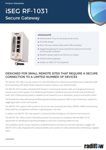 iSEG RF-1031 Secure Gateway