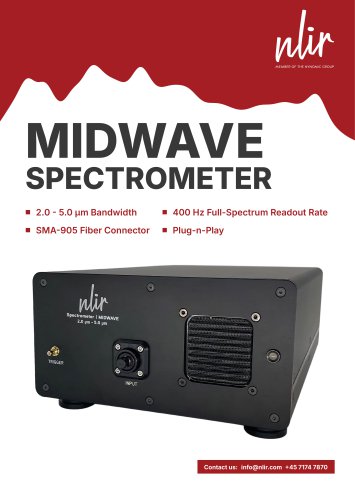 MIDWAVE Spectrometer Spec Sheet