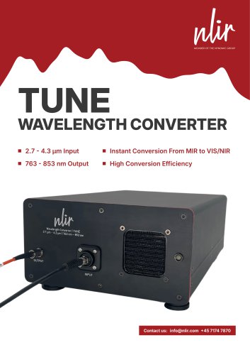 TUNE Wavelength Converter Spec Sheet