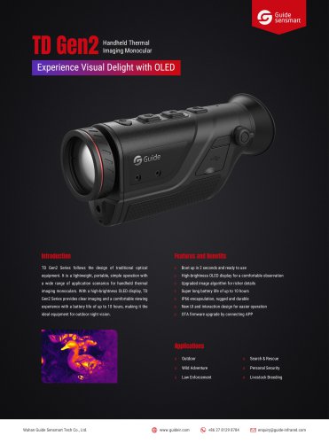 TD Gen2 Handheld Thermal Imaging Monocular