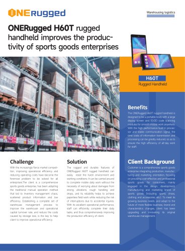 EM-H60T rugged  handheld improves the productivity of sports goods enterprises