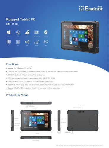 EM-I11H Rugged Tablet PC 