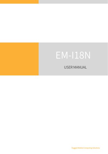 EM-I18N User Manual Emdoor Info. Rugged Tablet PC 