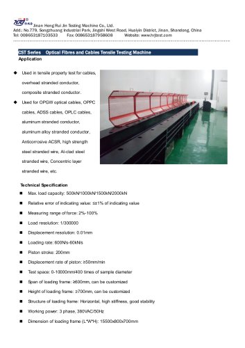 CST Seried Optical Fibre and Cables Tensile Testing Machine