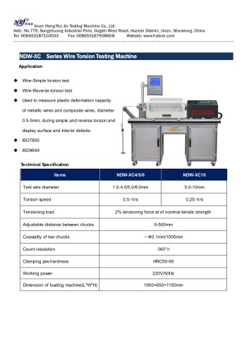 NDW Series Wire Torsion Testing Machine