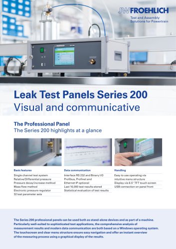 Leak Test Panels Series 200