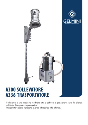 TRASPORTATORE PNEUMATICO CON SOLLEVATORE