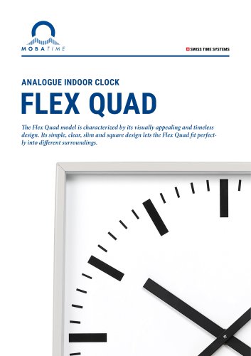 Analogue Indoor Clock - Flex QUAD