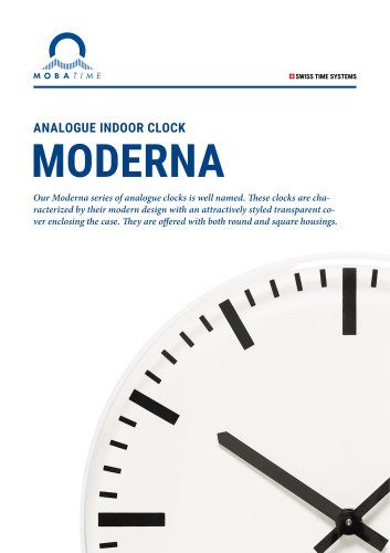 Analogue Indoor Clock - Moderna