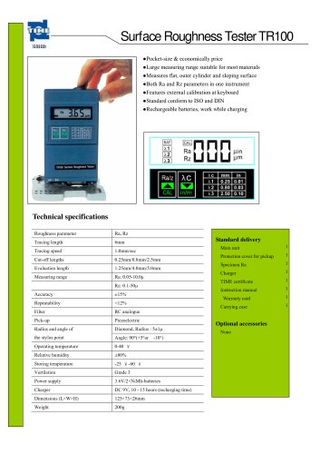 Portable Roughness Tester TR100