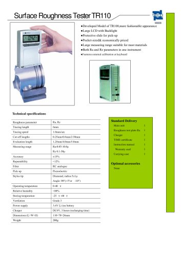 Portable Roughness Tester TR110