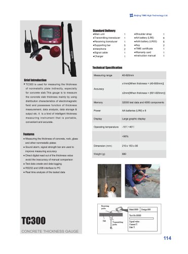 TC300 Concrete Thickness Gauge