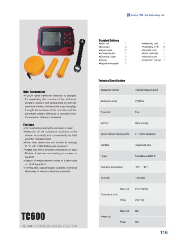 TC600 Rebar Corrosion Detector