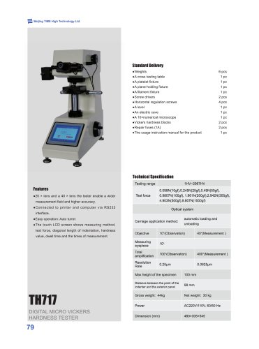 TH717 Digital Micro Vickers Hardness Tester