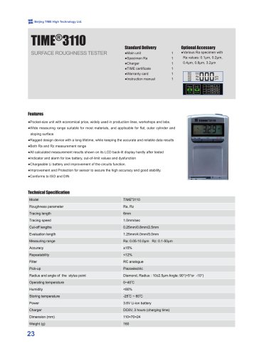 TIME3110 (TR110) Contact Type Surface Roughness Tester