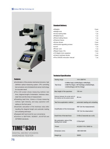 TIME6301 Digital Micro Vickers Hardness Tester