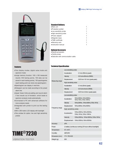 TIME7230 Portable Digital Vibration Meter