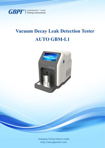 AUTO GBM-L1 Vacuum Decay Leak Detection Tester A0(20230605)