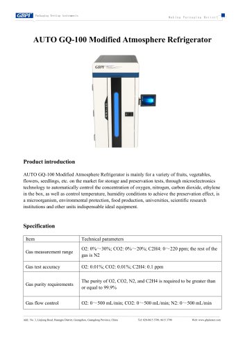 AUTO GQ-100 Modified Atmosphere Refrigerator (20250604)