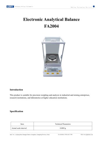 FA2004 Electronic Analytical Balance A0(20250606)