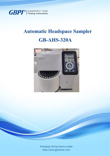 GB-AHS-320A Automatic Headspace Sampler Catalog