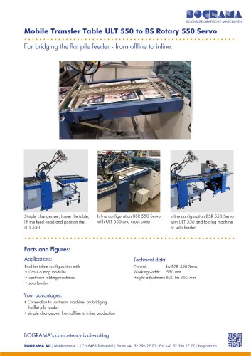 Mobile Transfer Table ULT 550 to BS Rotary 550 Servo