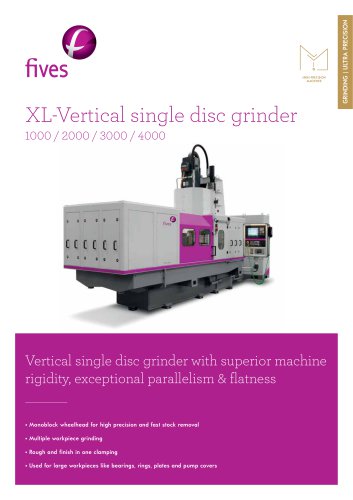 XL-Vertical single disc grinder