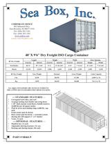 SB461.9 40' (Type 1) Dry Freight Container, Double Doors One End